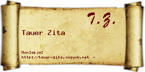 Tauer Zita névjegykártya